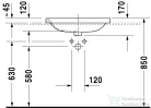 Duravit Durastyle 61,5x49,5 beépíthető mosdó 0374620000 ( 037462 )