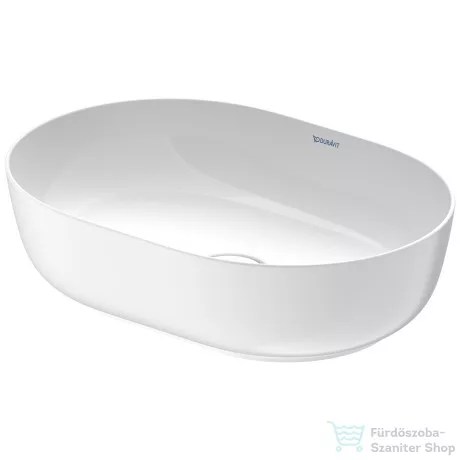 Duravit LUV 500x350 mm-es ráültethető mosdó,fehér/ szatén fehér matt 0379502600