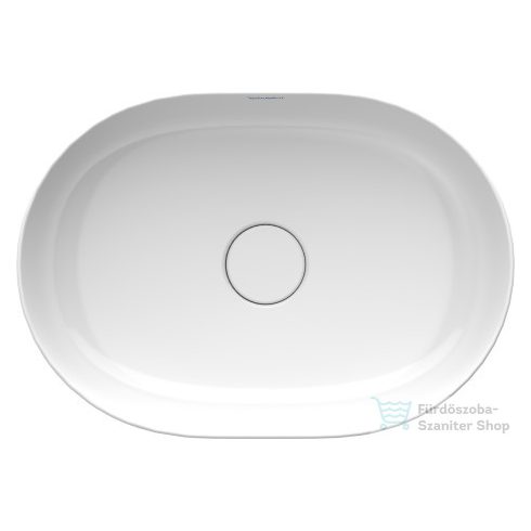 Duravit LUV 500x350 mm-es ráültethető mosdó Wondergliss bevonattal,fehér/ szatén fehér matt 03795026001