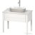 Duravit LUV 600x400 mm-es ráültethető mosdó,fehér/ szatén szürke matt 0379602300