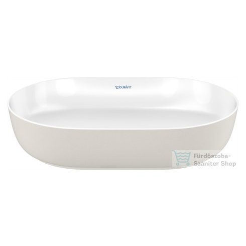 Duravit LUV 600x400 mm-es ráültethető mosdó,fehér/ szatén szürke matt 0379602300