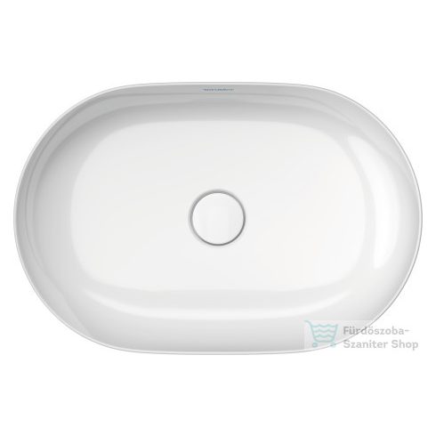 Duravit LUV 600x400 mm-es ráültethető mosdó,fehér/ szatén szürke matt 0379602300