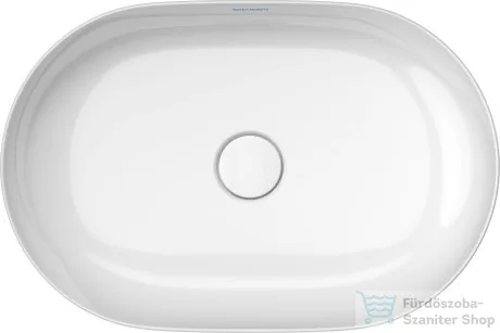 Duravit LUV 600x400 mm-es ráültethető mosdó Wondergliss bevonattal,fehér/ szatén fehér matt 03796026001