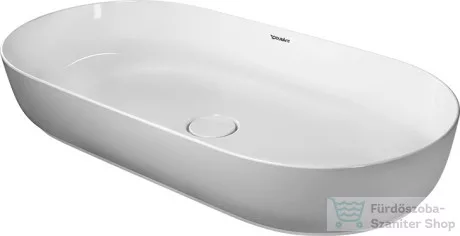 Duravit LUV 800x400 mm-es ráültethető mosdó Wondergliss bevonattal,fehér 03798000001