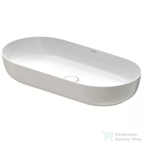 Duravit LUV 800x400 mm-es ráültethető mosdó,fehér/szatén szürke matt  0379802300