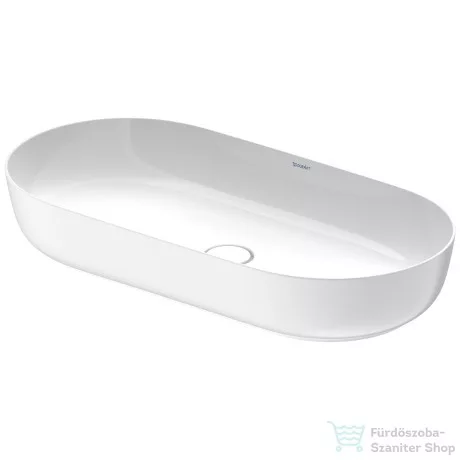 Duravit LUV 800x400 mm-es ráültethető mosdó Wondergliss bevonattal,fehér/szatén fehér matt, 03798026001