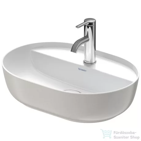 Duravit LUV 500x350 mm-es ráültethető mosdó,fehér/szatén szürke matt 0380502300