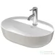 Duravit LUV 500x350 mm-es ráültethető mosdó,fehér/szatén szürke matt 0380502300
