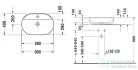 Duravit LUV 600x400 mm-es ráültethető mosdó,fehér 0380600000
