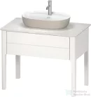 Duravit LUV 600x400 mm-es ráültethető mosdó,fehér/szatén szürke matt 0380602300