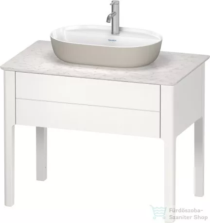 Duravit LUV 600x400 mm-es ráültethető mosdó,fehér/szatén szürke matt 0380602300