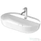 Duravit LUV 700x400 mm-es ráültethető mosdó Wondergliss bevonattal,fehér/szatén fehér matt 03807026001
