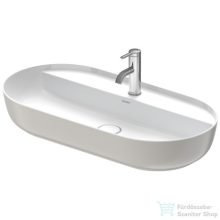  Duravit LUV 800x400 mm-es ráültethető mosdó Wondergliss bevonattal,fehér/szatán szürke matt 03808023001