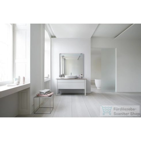 Duravit LUV 800x400 mm-es ráültethető mosdó,fehér/szatán szürke matt 0380802300