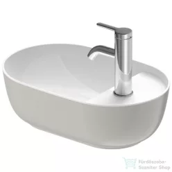   Duravit LUV 420x270 mm-es ráültethető mosdó,fehér/szatén szürke matt 0381422300