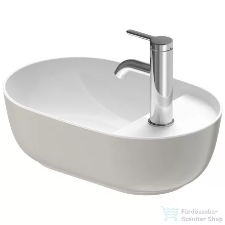 Duravit LUV 420x270 mm-es ráültethető mosdó,fehér/szatén szürke matt 0381422300