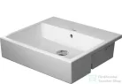 Duravit VERO AIR 550x470 mm-es félig beépíthető mosdó csaplyuk nélkül,Wondergliss bevonattal, 03825500601