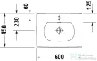 Duravit Viu 60x45 cm beépíthető mosdó 0385600000 ( 038560 )