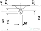 Duravit Viu 60x45 cm beépíthető mosdó 0385600000 ( 038560 )