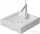 Duravit STARCK 1 47x47 cm-es ráültethető mosdó túlfolyó nélkül,0387470027