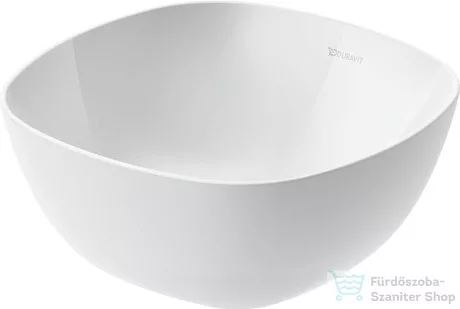 Duravit AURENA 34x34 cm-es pultra ültethető mosdó kerámia lefolyószelep takaróval, Hygieneglaze Plus felülettel, fehér 039635AA79