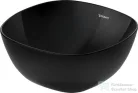 Duravit AURENA 34x34 cm-es pultra ültethető mosdó kerámia lefolyószelep takaróval, Hygieneglaze Plus felülettel, fényes fekete 039635AB79