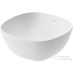   Duravit AURENA 34x34 cm-es pultra ültethető mosdó kerámia lefolyószelep takaróval, Hygieneglaze Plus felülettel, matt fehér 039635AC79