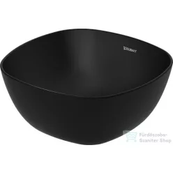   Duravit AURENA 34x34 cm-es pultra ültethető mosdó kerámia lefolyószelep takaróval, Hygieneglaze Plus felülettel, matt fekete 039635AF79