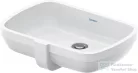 Duravit QATEGO 48x37 cm-es, alulról beépíthető csaplyuk nélküli mosdó, fehér 0398480028