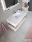 Duravit QATEGO 48x37 cm-es, alulról beépíthető csaplyuk nélküli mosdó, fehér 0398480028