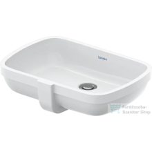   Duravit QATEGO 48x37 cm-es, alulról beépíthető csaplyuk nélküli mosdó HygieneGlaze felülettel, fehér 0398482028