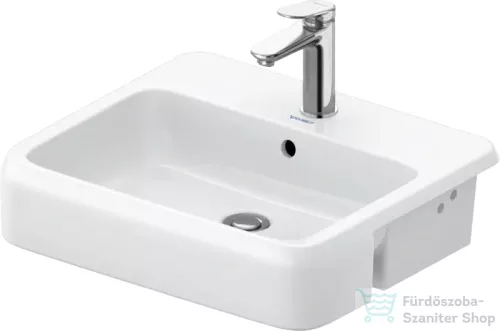 Duravit QATEGO 55x47 cm-es, félig beépíthető mosdó, fehér 0399550000