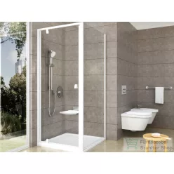   Ravak PIVOT PDOP1+PPS 80x100 cm-es nyílóajtós zuhanykabin fix oldalfallal,fehér/transparent 03G40101Z1SET80PPS100