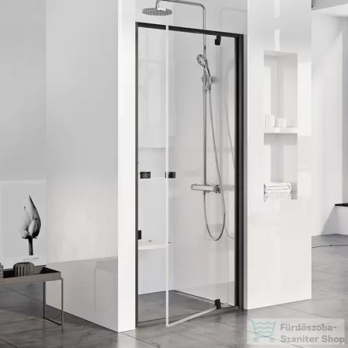 Ravak PIVOT PDOP1-80 80 cm-es nyílóajtó,Fekete+Transparent 03G40300Z1