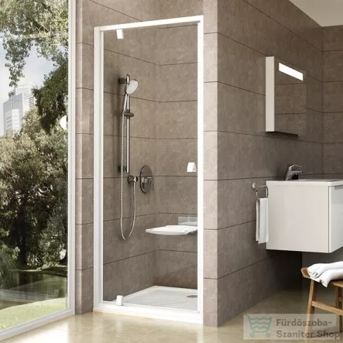 Ravak PIVOT PDOP1-90 90 cm-es nyílóajtó,Fehér/Fehér+Transparent 03G70101Z1
