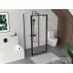 Ravak PIVOT PDOP1+PPS+PPS 90x90 cm-es nyílóajtós,3 oldalas zuhanykabin,fekete/transparent 03G70300Z1SET902XPPS90