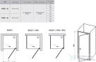 Ravak PIVOT PDOP1-90 90 cm-es nyílóajtó,Fekete+Transparent 03G70300Z1