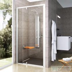  Ravak PIVOT PDOP2-100 100 cm-es nyílóajtó fix résszel,Fehér/Króm+Transparent 03GA0100Z1