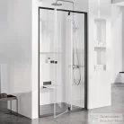 Ravak PIVOT PDOP2-100 100 cm-es nyílóajtó fix résszel,Fekete+Transparent 03GA0300Z1