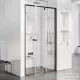 Ravak PIVOT PDOP2-100 100 cm-es nyílóajtó fix résszel,Fekete+Transparent 03GA0300Z1