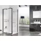 Ravak PIVOT PDOP2+PPS 100x80 cm-es nyílóajtós zuhanykabin fix oldalfallal,fekete/transparent 03GA0300Z1SET100PPS80
