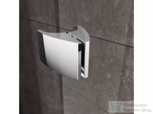 Ravak PIVOT PDOP2+PPS 100x80 cm-es nyílóajtós zuhanykabin fix oldalfallal,króm/transparent 03GA0C00Z1SET100PPS80