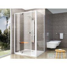   Ravak PIVOT PDOP2+PPS 120x90 cm-es nyílóajtós zuhanykabin fix oldalfallal,fehér/króm/transparent 03GG0100Z1SET120PPS90