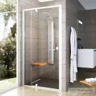 Ravak PIVOT PDOP2-120 120 cm-es nyílóajtó fix résszel,Fehér/Fehér+Transparent 03GG0101Z1