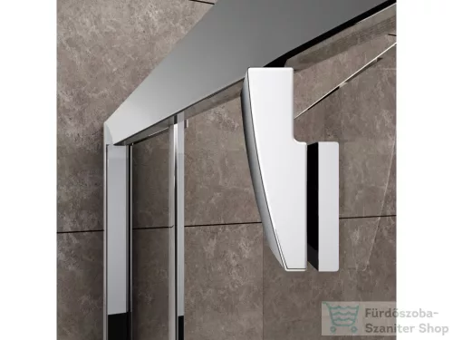 Ravak PIVOT PDOP2+PPS 120x100 cm-es nyílóajtós zuhanykabin fix oldalfallal,króm/transparent 03GG0C00Z1SET120PPS100