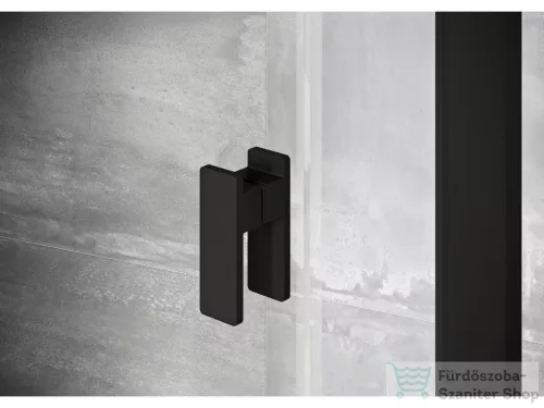 Ravak NEXTY NDOP1+NPSS 80x90 cm-es nyílóajtós zuhanykabin fix oldalfallal,fekete/transparent 03O40300Z1SET80NPSS90