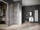 Ravak NEXTY NDOP1+NPSS 80x90 cm-es nyílóajtós zuhanykabin fix oldalfallal,szatén/transparent 03O40U00Z1SET80NPSS90