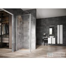  Ravak NEXTY NDOP1+NPSS 80x90 cm-es nyílóajtós zuhanykabin fix oldalfallal,szatén/transparent 03O40U00Z1SET80NPSS90