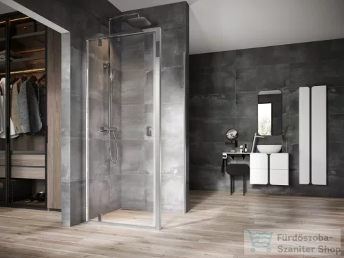 Ravak NEXTY NDOP1+NPSS 90x90 cm-es nyílóajtós zuhanykabin fix oldalfallal,króm/transparent 03O70C00Z1SET90NPSS90