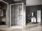 Ravak NEXTY NDOP2+NPSS 110x90 cm-es nyílóajtós zuhanykabin fix oldalfallal,fehér/króm/transparent 03OD0100Z1SET110NPSS90